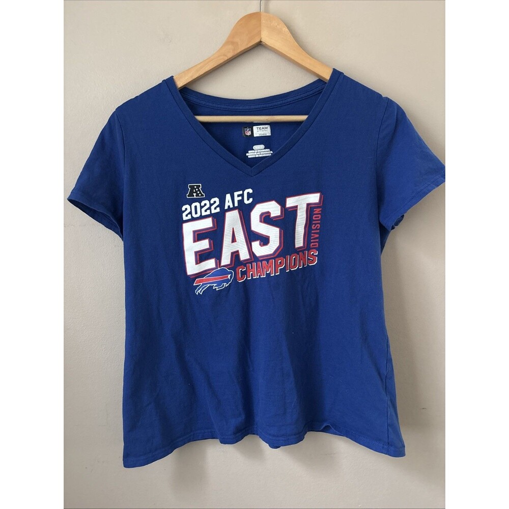 Buffalo Bills NFL Women’s Blue 2022 AFC East Champions T-Shirt Size Medium